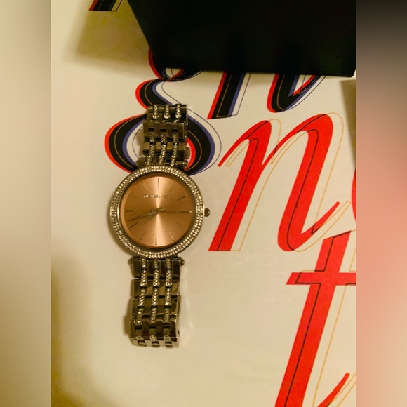 Michael Kors Silver Watch with Rose Face - Picture 3 of 10